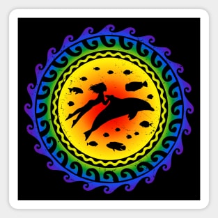 LGBTQ Pride Hawaii Dolphin and Freediver Magnet